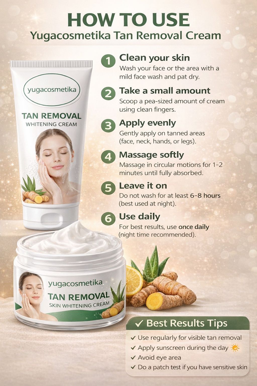 yugacosmetika Remove Tan. Reveal Your Real Glow